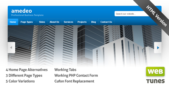 amedeo professional business template 5 in 1 html others