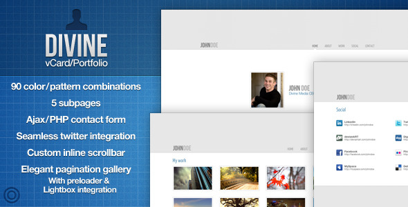 Download divine - vcard/portfolio - with ajax contact form - html & others :: themeforest.