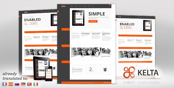 kelta responsive for business portfolio wordpress themeforest