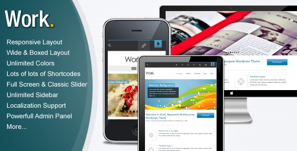 Work - Responsive Multipurpose Wordpress Theme - Wordpress :: Themeforest