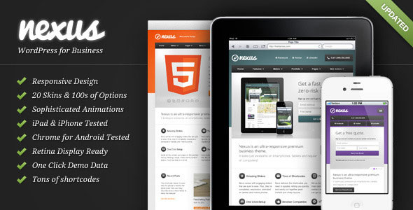 Nexus - Responsive Business WordPress Themeforest Theme - Wordpress ...