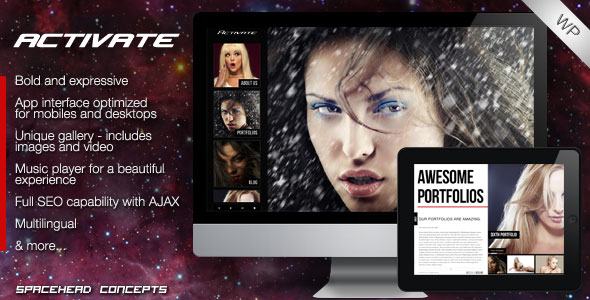 Themeforest Activate - Creative and Responsive WP Theme - Wordpress ...