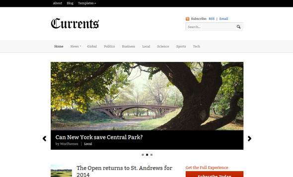 Currents - WooThemes Premium Wordpress Template - Wordpress :: WooThemes