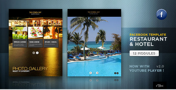 Activeden Facebook Restaurant Hotel Template Flash