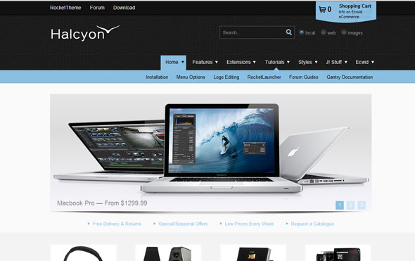 Halcyon Rockettheme Joomla Template