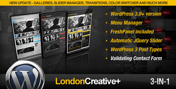 London Creative + Portfolio & Blog WP Themeforest Theme - Wordpress ...