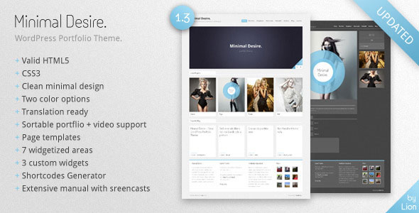 Minimal Desire - WordPress Portfolio Themeforest Theme - Wordpress ...