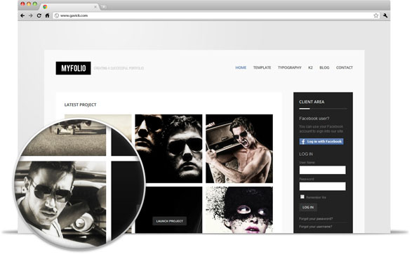 Myfolio 2 11 Gavickpro J2 5 Portfolio Template Joomla