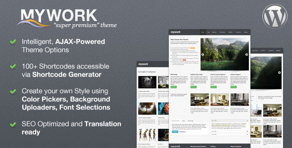 Mywork - Super Premium Themeforest Wordpress Theme - Wordpress ...