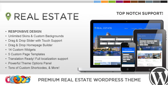 WP Pro Real Estate 4 Responsive Themeforest WP Theme - Wordpress ...