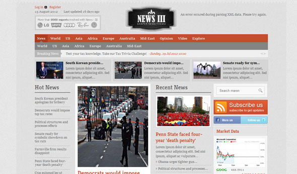 shaper news iii premium newspaper joomla 2 5 template joomla joomla newspaper template