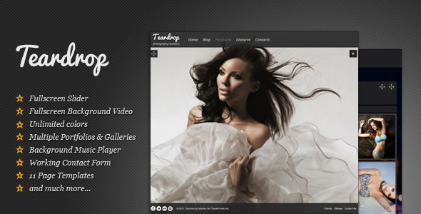 Teardrop - Flexible Photo & Portfolio Themeforest WP Theme - Wordpress ...
