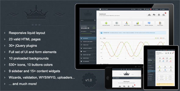 Crown - Premium Responsive Admin Themeforest Theme - Admin Templates ...