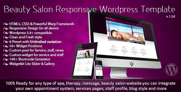 Beauty Salon Responsive Themeforest WordPress Template Beauty Salon Responsive Themeforest WordPress Template