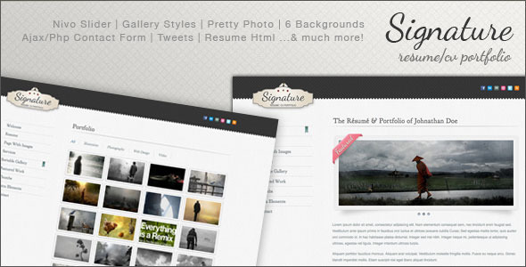 resume portfolio template