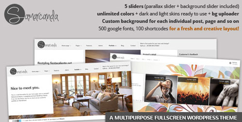 Samarcanda Multipurpose Fullscreen Theme - Wordpress :: Themeforest