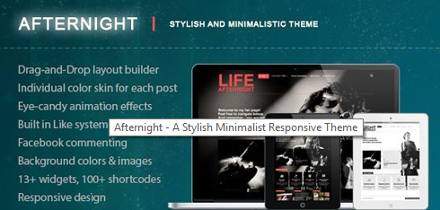Afternight - A Stylish Minimalist Responsive Theme - Wordpress ...