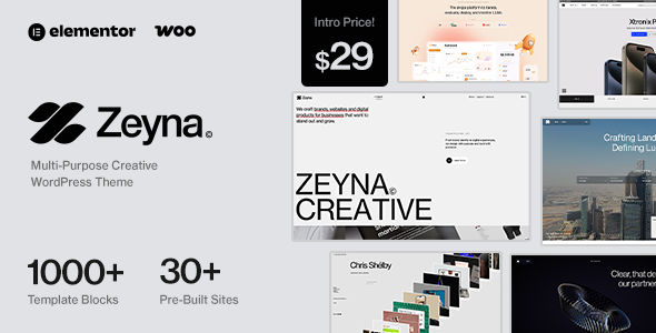 Zeyna - Multi-Purpose Creative WordPress Theme - Wordpress :: Themeforest